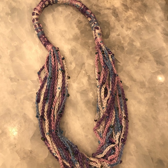 Multicolor handmade necklace with beads - Picture 2 of 2